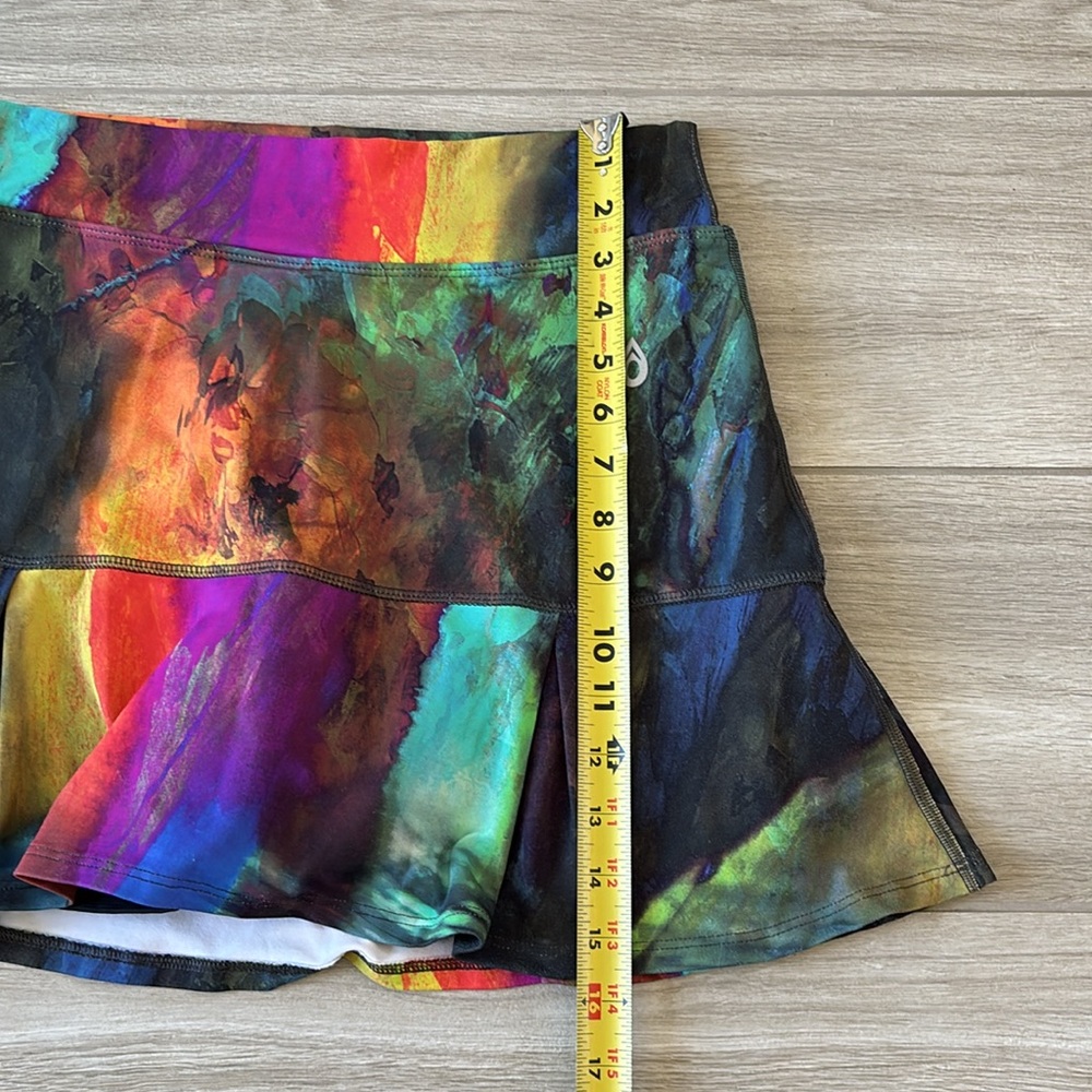 Dona Jo Multi Color Athletic Skirt Skort - Picture 8 of 11